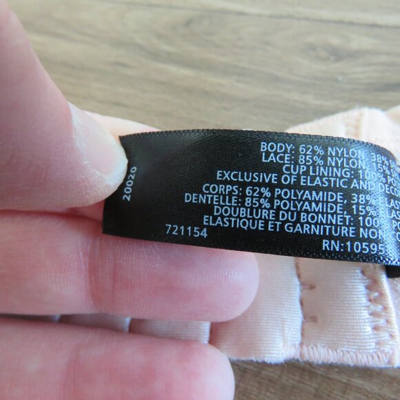 NATORI Bliss Perfection Unlined Underwired Lace Bra in Rose Beige - Size 36DD - Picture 14 of 14